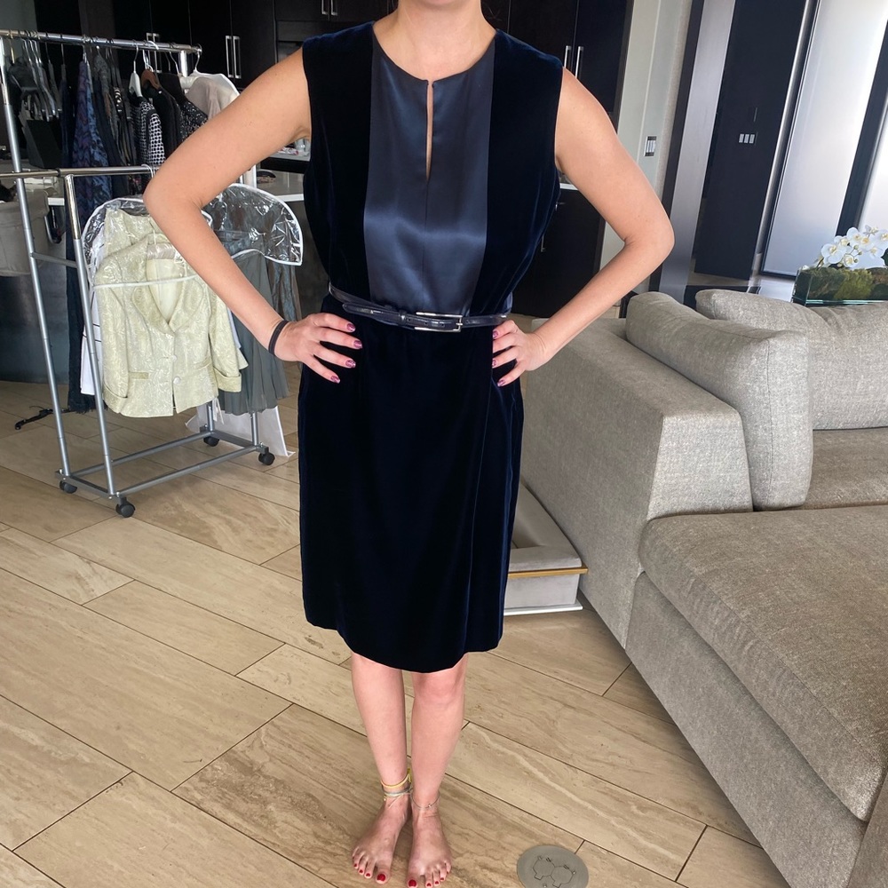 {NEW} Armani Blue Velvet Dress
